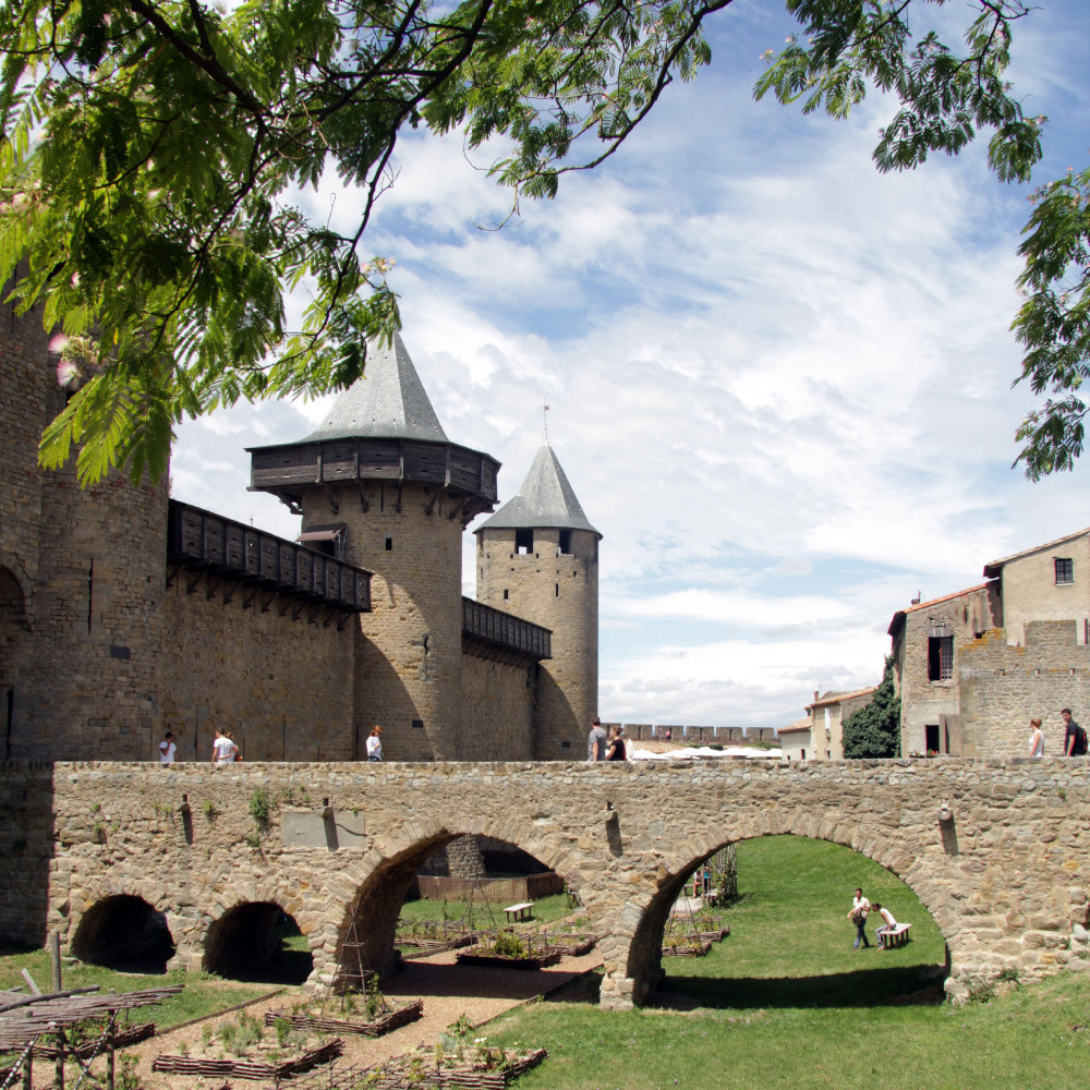 entrance to castle in Carcassonne