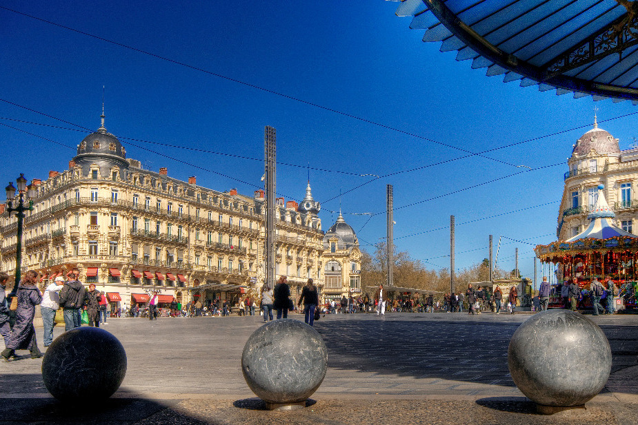 Main square in Montpellier