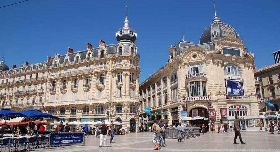 Het centrum van Montpellier