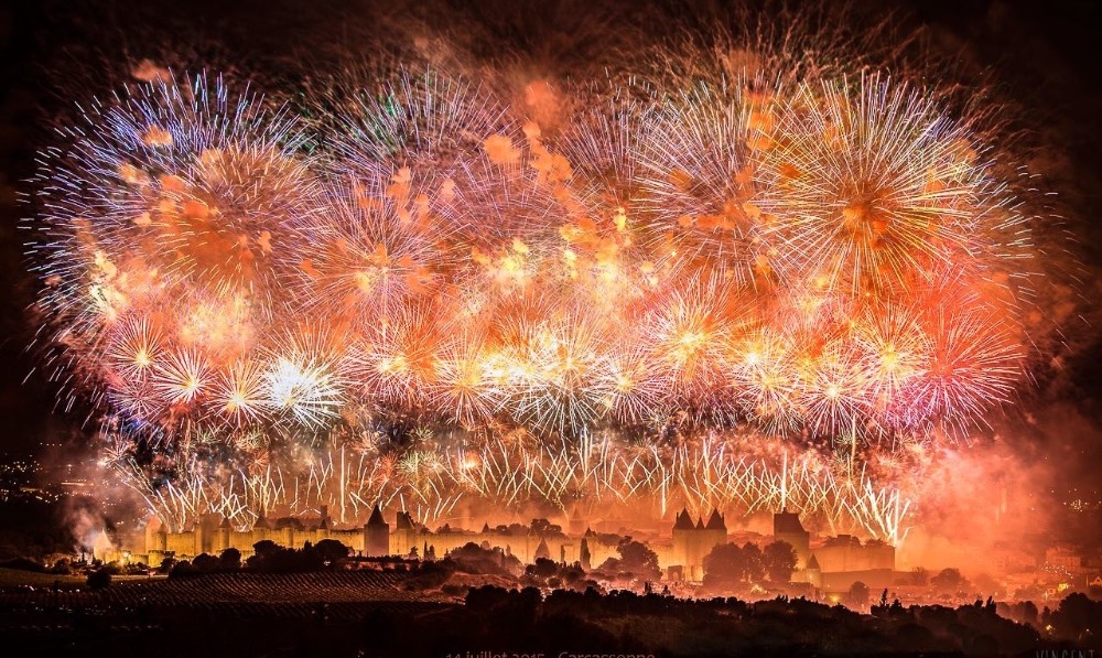 Feuerwerk 14 July National Feiertag